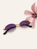 Aurora Gold Oval Sunglasses