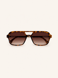 Double Bridge Tiger Print Sunglasses