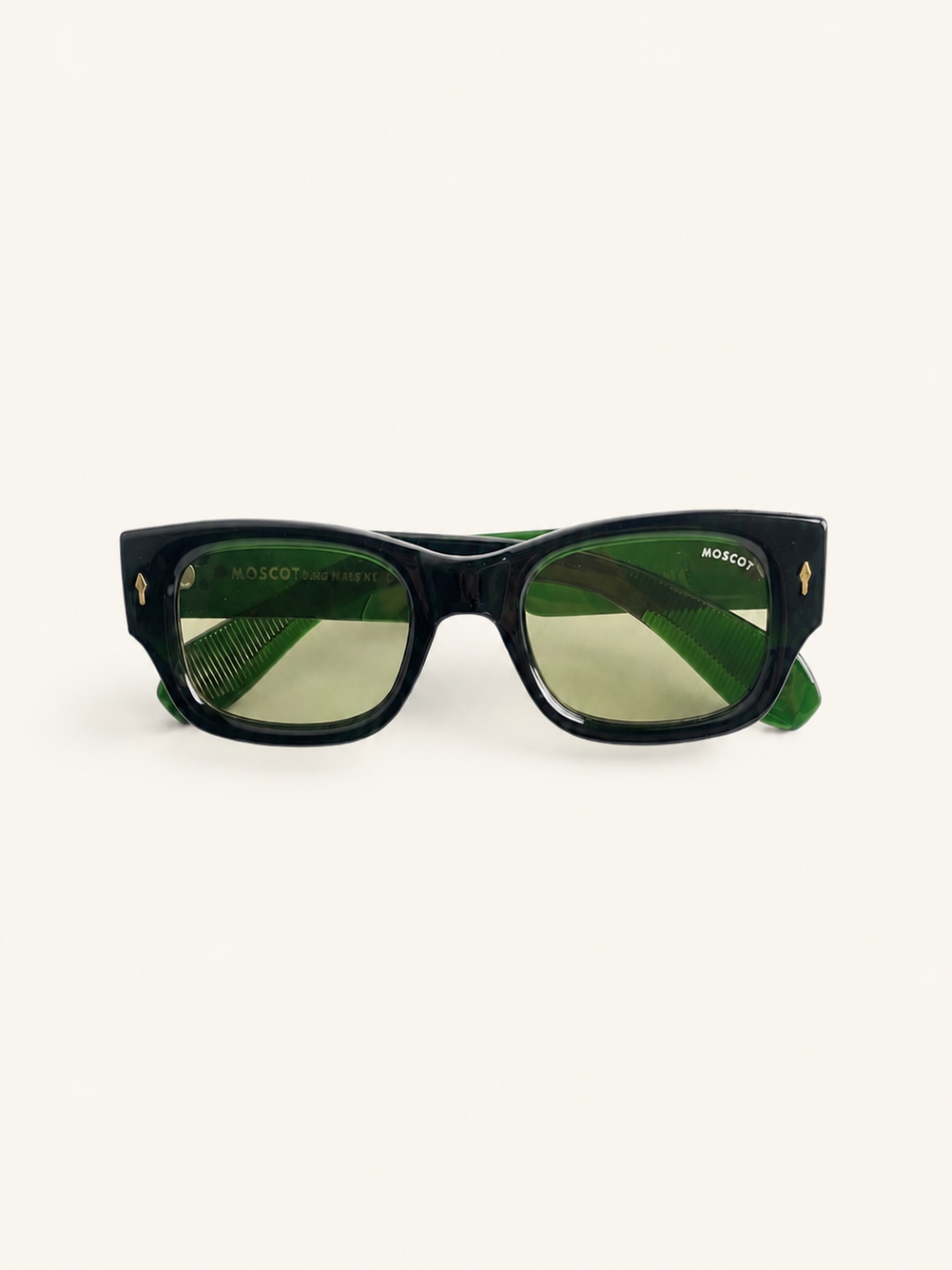Emerald Edge Rectangular Sunglasses