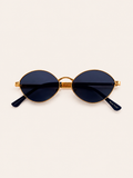Midnight Gold Oval Sunglasses