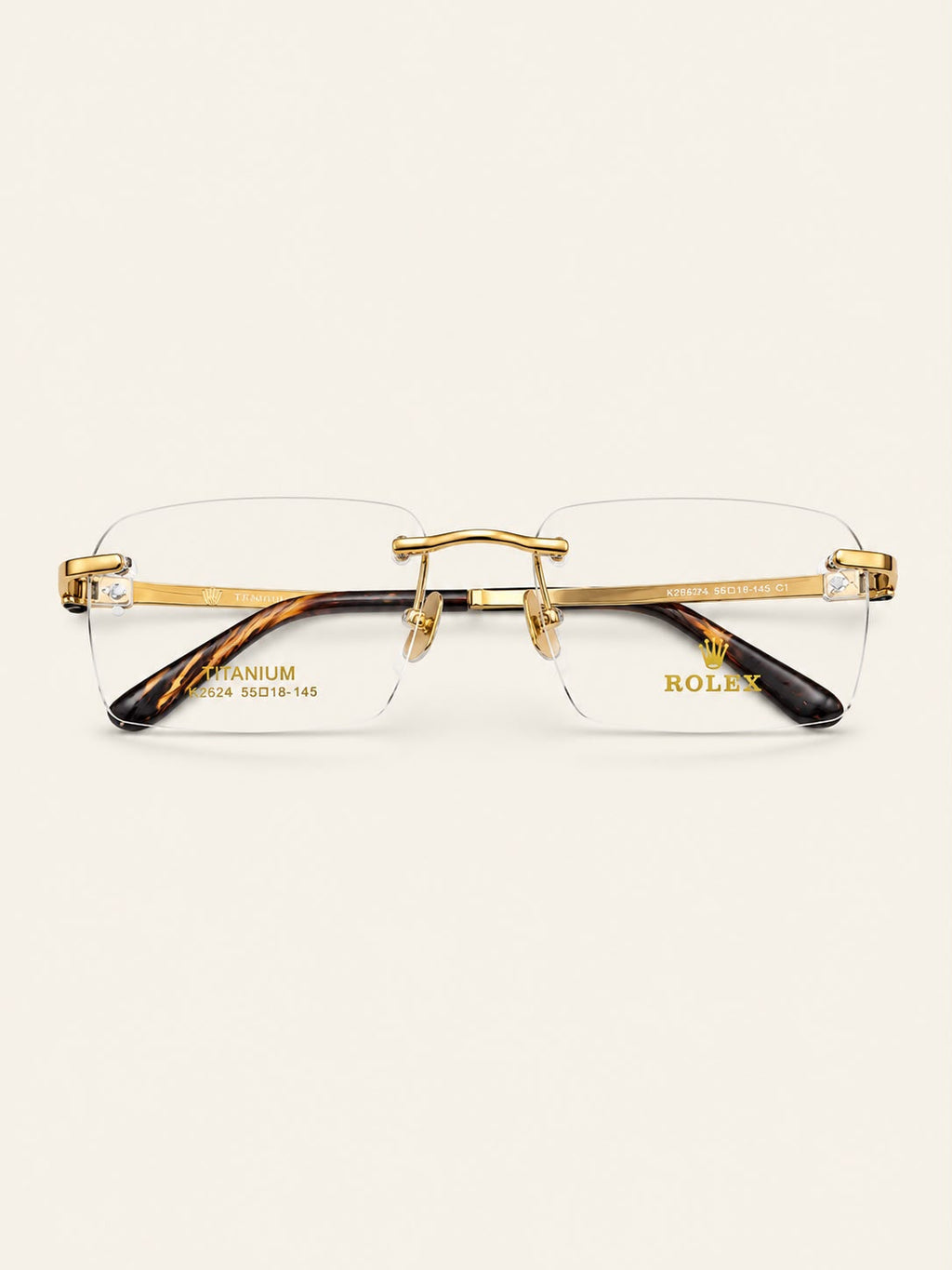 Rolex Titanium Rimless Frame — Gold
